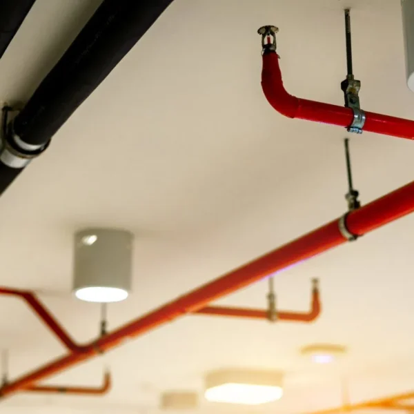 automatic-fire-sprinkler-safety-system-black-water-cooling-supply-pipe-fire-suppression-fire-protection-detector-fire-sprinkler-system-with-red-pipes